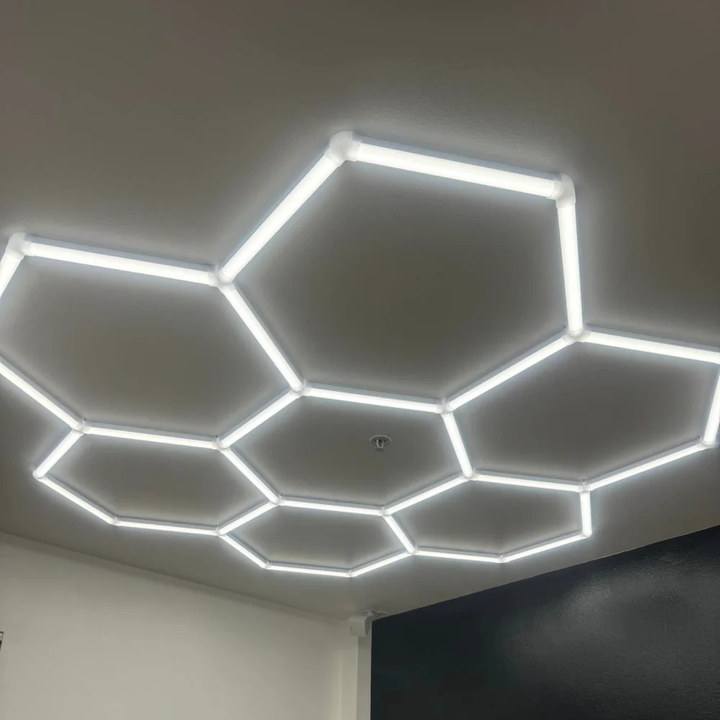 7 grid hexagon led lights system circle 