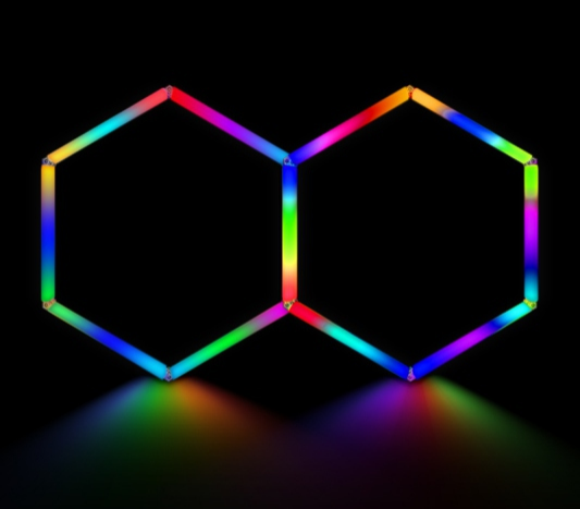 Hexagon RGB Lighting 2 Grid System - HexaSpace