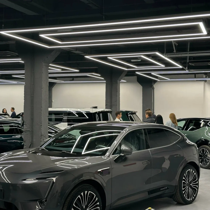 double rectangular led light in car shop